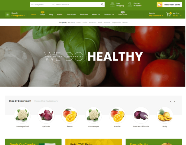 Gro Grocery Ecommerce Website Design